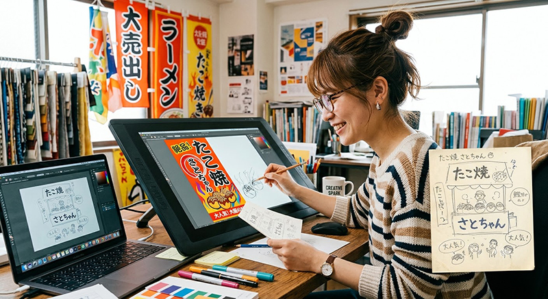 のぼり専門デザイナーが「アイデア」を形にします